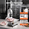 image:imageVEVOR Commercial Electric Meat Bandsaw 650W Stainless Steel Countertop Bone Sawing Machine Workbeach 124 x 181 433 Inch Max Cutting Thickness Frozen Meat Cutter for Rib Pork Beef