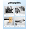 image:imageVEVOR Commercial Ice Cream Machine 3444LH Yield DualCompressor Freestanding Soft Serve Ice Cream Maker with 2  10L Hoppers amp 3 Flavors PreCooling Puffing LowMix Alert for Snack Dessert Shops