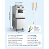 image:imageVEVOR Commercial Ice Cream Machine 3444LH Yield DualCompressor Freestanding Soft Serve Ice Cream Maker with 2  10L Hoppers amp 3 Flavors PreCooling Puffing LowMix Alert for Snack Dessert Shops