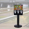image:imageVEVOR Commercial Vending Machine Triple Compartment Candy Dispenser with Iron Stand Gumball and Candy Machine for Business Coin Operated Gumball Bank for Toy Capsules Bouncy Balls Candy Nut BlackBlack