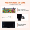image:imageVEVOR Commercial Vending Machine Triple Compartment Candy Dispenser with Iron Stand Gumball and Candy Machine for Business Coin Operated Gumball Bank for Toy Capsules Bouncy Balls Candy Nut BlackBlack