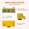 image:imageVEVOR Commercial Vending Machine Triple Compartment Candy Dispenser with Iron Stand Gumball and Candy Machine for Business Coin Operated Gumball Bank for Toy Capsules Bouncy Balls Candy Nut BlackYellow