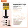 image:imageVEVOR Commercial Vending Machine Triple Compartment Candy Dispenser with Iron Stand Gumball and Candy Machine for Business Coin Operated Gumball Bank for Toy Capsules Bouncy Balls Candy Nut BlackYellow