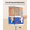 image:imageVEVOR Commercial Vending Machine Triple Compartment Candy Dispenser with Iron Stand Gumball and Candy Machine for Business Coin Operated Gumball Bank for Toy Capsules Bouncy Balls Candy Nut BlackBlue