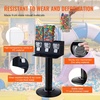 image:imageVEVOR Commercial Vending Machine Triple Compartment Candy Dispenser with Iron Stand Gumball and Candy Machine for Business Coin Operated Gumball Bank for Toy Capsules Bouncy Balls Candy Nut BlackBlack