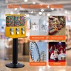image:imageVEVOR Commercial Vending Machine Triple Compartment Candy Dispenser with Iron Stand Gumball and Candy Machine for Business Coin Operated Gumball Bank for Toy Capsules Bouncy Balls Candy Nut BlackYellow