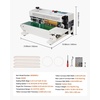 image:imageVEVOR Continuous Bag Band Sealing Machine 024047 in612 mm Seal Width Horizontal Band Sealer Machine with Digital Temperature Control Carbon Steel Bag Sealer for 00208 mm Plastic Bags FilmsCount