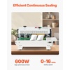image:imageVEVOR Continuous Bag Band Sealing Machine 024047 in612 mm Seal Width Horizontal Band Sealer Machine with Digital Temperature Control Carbon Steel Bag Sealer for 00208 mm Plastic Bags FilmsBasic