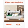 image:imageVEVOR Continuous Bag Band Sealing Machine 024047 in612 mm Seal Width Horizontal Band Sealer Machine with Digital Temperature Control Carbon Steel Bag Sealer for 00208 mm Plastic Bags FilmsStainless Steel