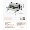 image:imageVEVOR Continuous Bag Band Sealing Machine 024047 in612 mm Seal Width Horizontal Band Sealer Machine with Digital Temperature Control Carbon Steel Bag Sealer for 00208 mm Plastic Bags FilmsStainless Steel