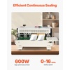 image:imageVEVOR Continuous Bag Band Sealing Machine 024047 in612 mm Seal Width Horizontal Band Sealer Machine with Digital Temperature Control Carbon Steel Bag Sealer for 00208 mm Plastic Bags FilmsCount