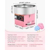 image:imageVEVOR Cotton Candy Machine Commercial 1000W Electric Candy Floss Maker Easy Use with 15 inch Stainless Steel Bowl and Sugar Scoop Makes Hard Candy for Home Kids Birthday Family Party BluePinkStraight Surface