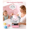 image:imageVEVOR Cotton Candy Machine Commercial 1000W Electric Candy Floss Maker Easy Use with 15 inch Stainless Steel Bowl and Sugar Scoop Makes Hard Candy for Home Kids Birthday Family Party BluePinkStraight Surface