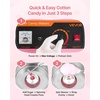 image:imageVEVOR Cotton Candy Machine Commercial 1000W Electric Candy Floss Maker Easy Use with 15 inch Stainless Steel Bowl and Sugar Scoop Makes Hard Candy for Home Kids Birthday Family Party BluePinkStraight Surface