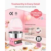image:imageVEVOR Cotton Candy Machine Commercial 1000W Electric Candy Floss Maker Easy Use with 15 inch Stainless Steel Bowl and Sugar Scoop Makes Hard Candy for Home Kids Birthday Family Party BluePinkSlant Surface