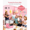image:imageVEVOR Cotton Candy Machine Commercial 1000W Electric Candy Floss Maker Easy Use with 15 inch Stainless Steel Bowl and Sugar Scoop Makes Hard Candy for Home Kids Birthday Family Party BluePinkStraight Surface