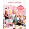 image:imageVEVOR Cotton Candy Machine Commercial 1000W Electric Candy Floss Maker Easy Use with 15 inch Stainless Steel Bowl and Sugar Scoop Makes Hard Candy for Home Kids Birthday Family Party BluePinkSlant Surface