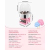 image:imageVEVOR Cotton Candy Machine Commercial 1000W Electric Candy Floss Maker Easy Use with 15 inch Stainless Steel Bowl and Sugar Scoop Makes Hard Candy for Home Kids Birthday Family Party BluePinkSlant Surface