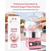 image:imageVEVOR Cotton Candy Machine Commercial 1000W Electric Candy Floss Maker Easy Use with 15 inch Stainless Steel Bowl and Sugar Scoop Makes Hard Candy for Home Kids Birthday Family Party BluePinkSlant Surface
