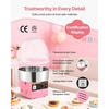 image:imageVEVOR Cotton Candy Machine Commercial 1000W Electric Candy Floss Maker Easy Use with 15 inch Stainless Steel Bowl and Sugar Scoop Makes Hard Candy for Home Kids Birthday Family Party BluePinkStraight Surface