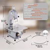 image:imageVEVOR Electric Bonesaw Machine 1100W Meat Bandsaw 043 Cutting ThicknessCountertop 1100W