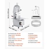 image:imageVEVOR Electric Bonesaw Machine 1100W Meat Bandsaw 043 Cutting ThicknessCountertop 1500W