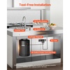 image:imageVEVOR Garbage Disposal Air Switch Kit 25 Sink Top Air Switch for Food Waste Disposal Polished Stainless Steel ONOFF Air Push Button for Waste Disposer  Suitable for Stainless Steel Countertops