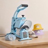image:imageVEVOR Hat Heat Press Machine with 4pcs Interchangeable Platens Precise Temperature and Time Control Hat Press for HTV Iron On and Sublimation Projects for Caps Headbands Cuffs Face Masks GreenLight Blue