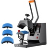 image:imageVEVOR Hat Heat Press Machine with 4pcs Interchangeable Platens Precise Temperature and Time Control Hat Press for HTV Iron On and Sublimation Projects for Caps Headbands Cuffs Face Masks GreenBlack