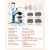 image:imageVEVOR Hat Heat Press Machine with 4pcs Interchangeable Platens Precise Temperature and Time Control Hat Press for HTV Iron On and Sublimation Projects for Caps Headbands Cuffs Face Masks GreenLight Blue