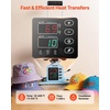 image:imageVEVOR Hat Heat Press Machine with 4pcs Interchangeable Platens Precise Temperature and Time Control Hat Press for HTV Iron On and Sublimation Projects for Caps Headbands Cuffs Face Masks GreenLight Blue