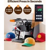 image:imageVEVOR Hat Heat Press Machine with 4pcs Interchangeable Platens Precise Temperature and Time Control Hat Press for HTV Iron On and Sublimation Projects for Caps Headbands Cuffs Face Masks GreenBlack