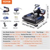 image:imageVEVOR Heat Press Machine 12x10in Clamshell Sublimation Transfer Printer5in115x15Blue