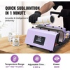 image:imageVEVOR Heat Press Machine 12x10in Clamshell Sublimation Transfer PrinterPurple30oz
