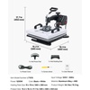 image:imageVEVOR Heat Press Machine 15 x 15 in 2in1 Multifunction 360 Swing Away 1200W Double Tube Fast and Even Heating Digital Precise Control Sublimation Press Machine for TShirts Hats CapsHeat Press2 In 1