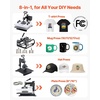 image:imageVEVOR Heat Press Machine 15 x 15 in 2in1 Multifunction 360 Swing Away 1200W Double Tube Fast and Even Heating Digital Precise Control Sublimation Press Machine for TShirts Hats CapsHeat Press8 In 1