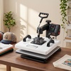image:imageVEVOR Heat Press Machine 15 x 15 in 2in1 Multifunction 360 Swing Away 1200W Double Tube Fast and Even Heating Digital Precise Control Sublimation Press Machine for TShirts Hats CapsHeat Press8 In 1