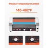 image:imageVEVOR Hot Dog Roller 12 Hot Dog 5 Rollers Stainless Steel Sausage Grill Cooker 750W Commercial Hot Dog Machine with Dual Temp Control Cover Side Storage Box Removable Shelf amp Oil Drip Tray5 Rollers
