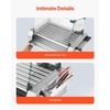image:imageVEVOR Hot Dog Roller 12 Hot Dog 5 Rollers Stainless Steel Sausage Grill Cooker 750W Commercial Hot Dog Machine with Dual Temp Control Cover Side Storage Box Removable Shelf amp Oil Drip Tray7 RollersCover