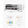 image:imageVEVOR Hot Dog Roller 12 Hot Dog 5 Rollers Stainless Steel Sausage Grill Cooker 750W Commercial Hot Dog Machine with Dual Temp Control Cover Side Storage Box Removable Shelf amp Oil Drip Tray5 Rollers