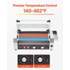 image:imageVEVOR Hot Dog Roller 12 Hot Dog 5 Rollers Stainless Steel Sausage Grill Cooker 750W Commercial Hot Dog Machine with Dual Temp Control Cover Side Storage Box Removable Shelf amp Oil Drip Tray5 RollersCover