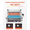 image:imageVEVOR Hot Dog Roller 12 Hot Dog 5 Rollers Stainless Steel Sausage Grill Cooker 750W Commercial Hot Dog Machine with Dual Temp Control Cover Side Storage Box Removable Shelf amp Oil Drip Tray11 RollersCover