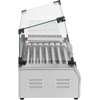 image:imageVEVOR Hot Dog Roller 12 Hot Dog 5 Rollers Stainless Steel Sausage Grill Cooker 750W Commercial Hot Dog Machine with Dual Temp Control Cover Side Storage Box Removable Shelf amp Oil Drip Tray7 RollersCover