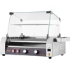 image:imageVEVOR Hot Dog Roller 12 Hot Dog 5 Rollers Stainless Steel Sausage Grill Cooker 750W Commercial Hot Dog Machine with Dual Temp Control Cover Side Storage Box Removable Shelf amp Oil Drip Tray7 RollersCover