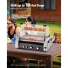 image:imageVEVOR Hot Dog Roller 12 Hot Dog 5 Rollers Stainless Steel Sausage Grill Cooker 750W Commercial Hot Dog Machine with Dual Temp Control Cover Side Storage Box Removable Shelf amp Oil Drip Tray7 RollersCover