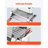 image:imageVEVOR Hot Dog Roller 12 Hot Dog 5 Rollers Stainless Steel Sausage Grill Cooker 750W Commercial Hot Dog Machine with Dual Temp Control Cover Side Storage Box Removable Shelf amp Oil Drip Tray5 RollersCover