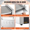 image:imageVEVOR Hot Dog Roller 7 Rollers 18 Hot Dogs Capacity 1050W Stainless Sausage Grill Cooker Machine with Dual Temp Control Glass Hood Acrylic Cover Bun Warmer Shelf Removable Oil Drip Tray ETL Certified11 Roller