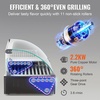 image:imageVEVOR Hot Dog Roller 7 Rollers 18 Hot Dogs Capacity 1050W Stainless Sausage Grill Cooker Machine with Dual Temp Control Glass Hood Acrylic Cover Bun Warmer Shelf Removable Oil Drip Tray ETL Certified11 Roller