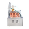 image:imageVEVOR Hot Dog Roller 7 Rollers 18 Hot Dogs Capacity 1050W Stainless Sausage Grill Cooker Machine with Dual Temp Control Glass Hood Acrylic Cover Bun Warmer Shelf Removable Oil Drip Tray ETL Certified7 RollersCover