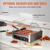 image:imageVEVOR Hot Dog Roller 7 Rollers 18 Hot Dogs Capacity 1050W Stainless Sausage Grill Cooker Machine with Dual Temp Control Glass Hood Acrylic Cover Bun Warmer Shelf Removable Oil Drip Tray ETL Certified11 Roller